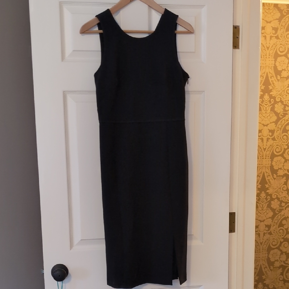 Ann Taylor Elegant Black Midi Dress